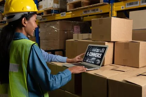 E-commerce data software provide modish dashboard for sale analysis Stock Photos