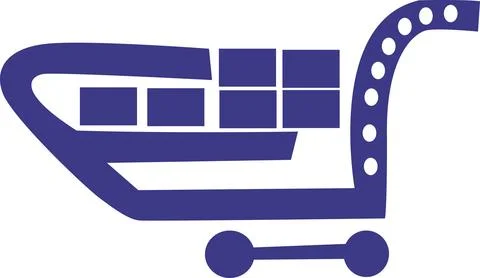 E-commerce Delivery Logo Design. Stock Illustration