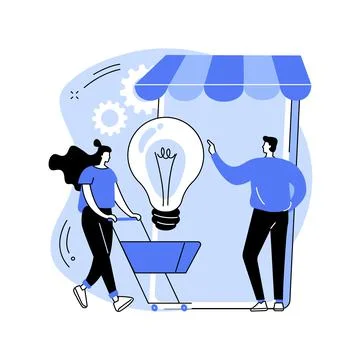 E-commerce development abstract concept vector illustration. Stock Illustration