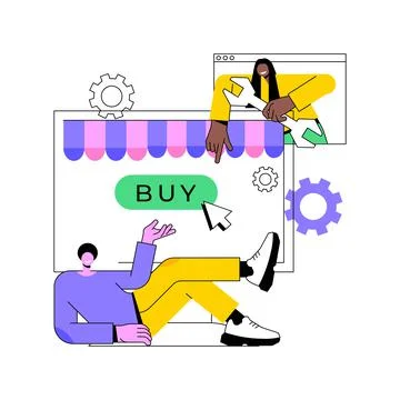 E-commerce development abstract concept vector illustration. Stock Illustration