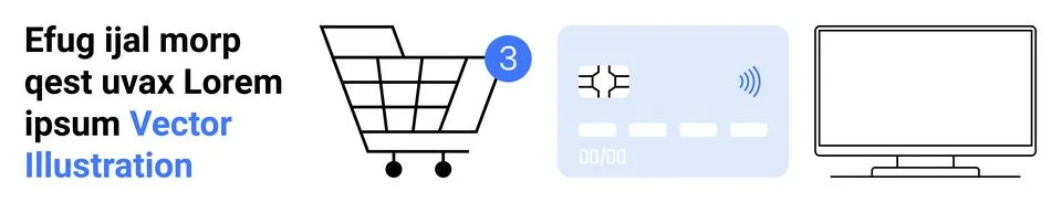 E-commerce, digital payment, online shopping, transaction security, technolog イラスト素材