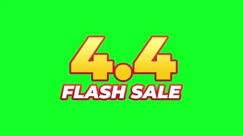 E-commerce Discount Event Video Asset 4.4 Flash Sale animation Stock Footage 319056736