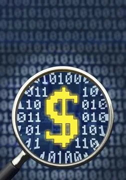 E-Commerce Dollar sign in portrait format Stock Illustration