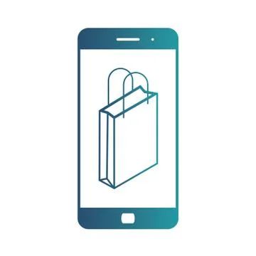 E-commerce flat design concept. Shopping bag. Sales shopping. Cart icon. Using Stock Illustration