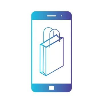 E-commerce flat design concept. Shopping bag. Sales shopping. Cart icon. Using Stock Illustration