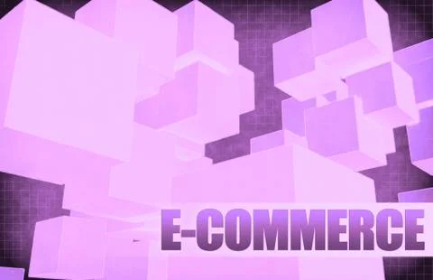 E-commerce on Futuristic Abstract Stock Illustration