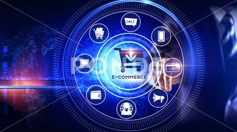 E-commerce Icon Concept 库存插图