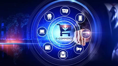 E-commerce Icon Concept Illustrazione stock