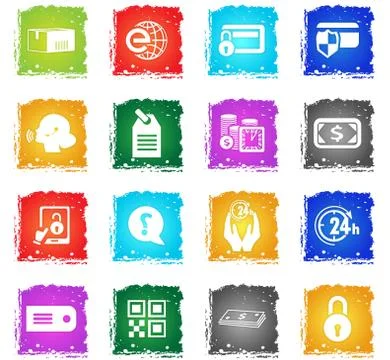 E-commerce icon set Stock Illustration