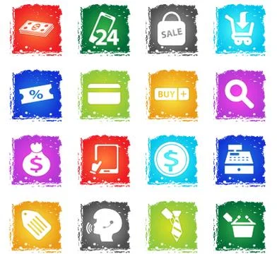 E-commerce icon set Stock Illustration