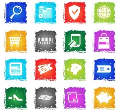 E-commerce icon set Stock Illustration