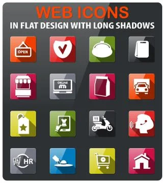 E-commerce icon set Stock Illustration