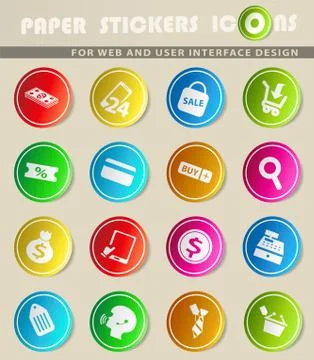 E-commerce icon set Stock Illustration