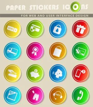 E-commerce icon set Stock Illustration