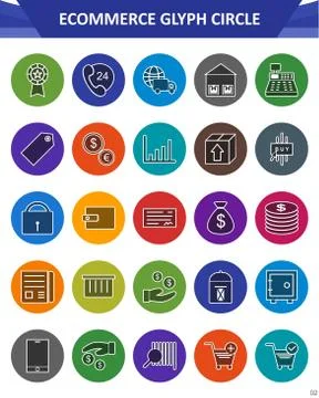 E-Commerce Icon Set Stock Illustration