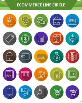 E-Commerce Icon Set Stock Illustration