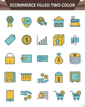 E-Commerce Icon Set Ilustración de archivo