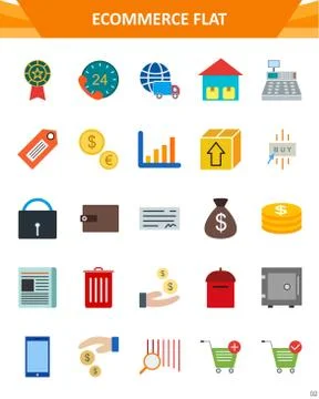 E-Commerce Icon Set Stock Illustration