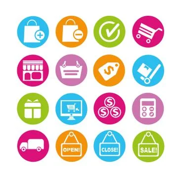 E commerce icons Stock Illustration