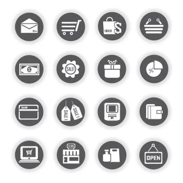 E commerce icons Stock Illustration