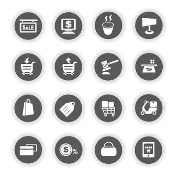 E commerce icons Stock Illustration