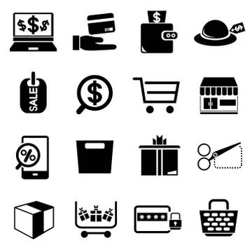 E commerce icons Stock Illustration