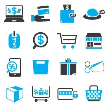 E commerce icons Stock Illustration