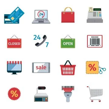 E-commerce Icons Set Stock-Illustration