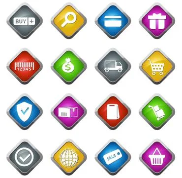 E-commerce icons set Stock Illustration