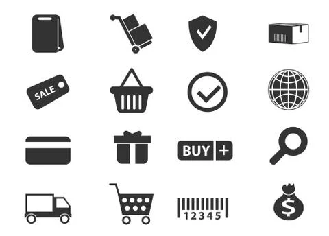 E-commerce icons set Stock Illustration
