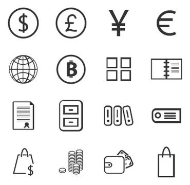 E-commerce icons set Stock Illustration