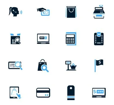 E-commerce icons set Illustrazione stock