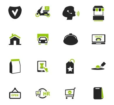 E-commerce icons set Stock Illustration