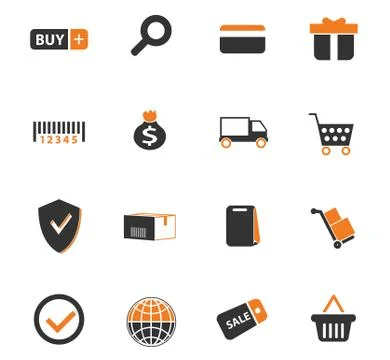 E-commerce icons set Stock Illustration