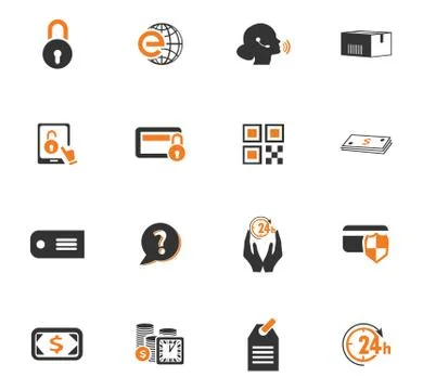 E-commerce icons set Stock Illustration