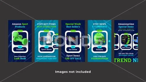 E-Commerce Instagram Stories PSD Template