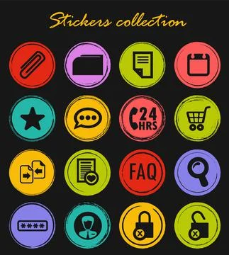 E-commerce interface icons set Stock Illustration