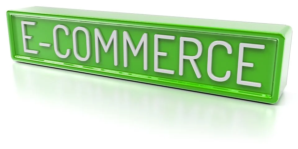 E-Commerce - Isolated 3D Render Stock Illustration