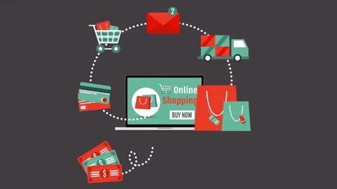 The E-commerce Journey: From Order to Delivery Video stock 339343254