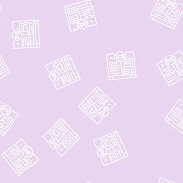 E-commerce link building line seamless pattern Stock Illustration