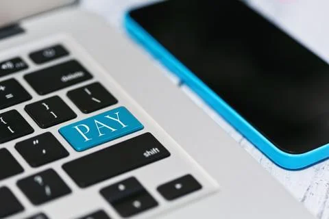 E-commerce online payment concept Stock Photos