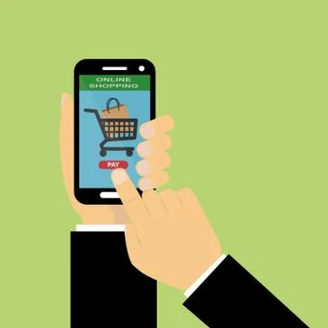 E-Commerce, online purchase of goods and services Ilustración de archivo