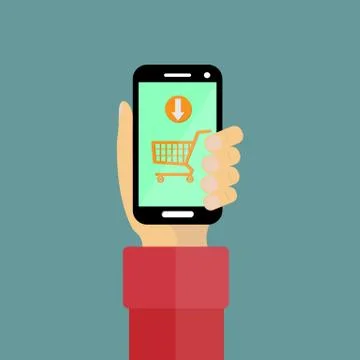 E-Commerce, online purchase of goods and services Ilustración de archivo