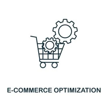 E-Commerce Optimization creative icon. Simple element illustration. E-Commerce Stock Illustration