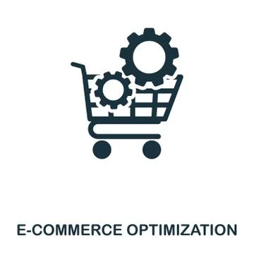 E-Commerce Optimization icon. Line style icon design. UI. Illustration of e Stock Illustration