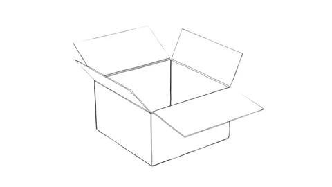 E-Commerce Parcel Box opens and closes. 動画素材 137671203