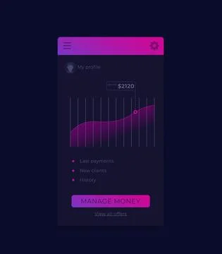 E-Commerce, payments app, mobile ui design Stock Illustration