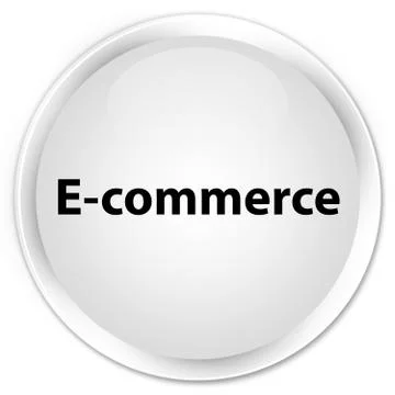 E-commerce premium white round button Stock-Illustration