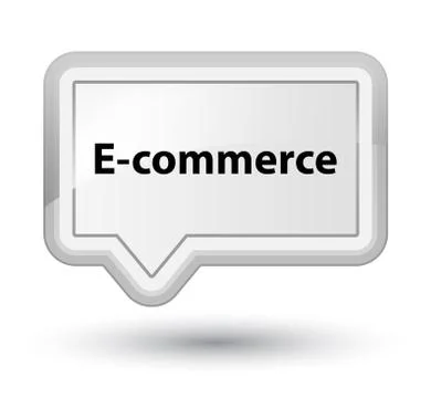 E-commerce prime white banner button Stock Illustration