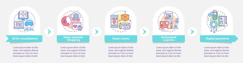 E-commerce providing vector infographic template Ilustração Stock